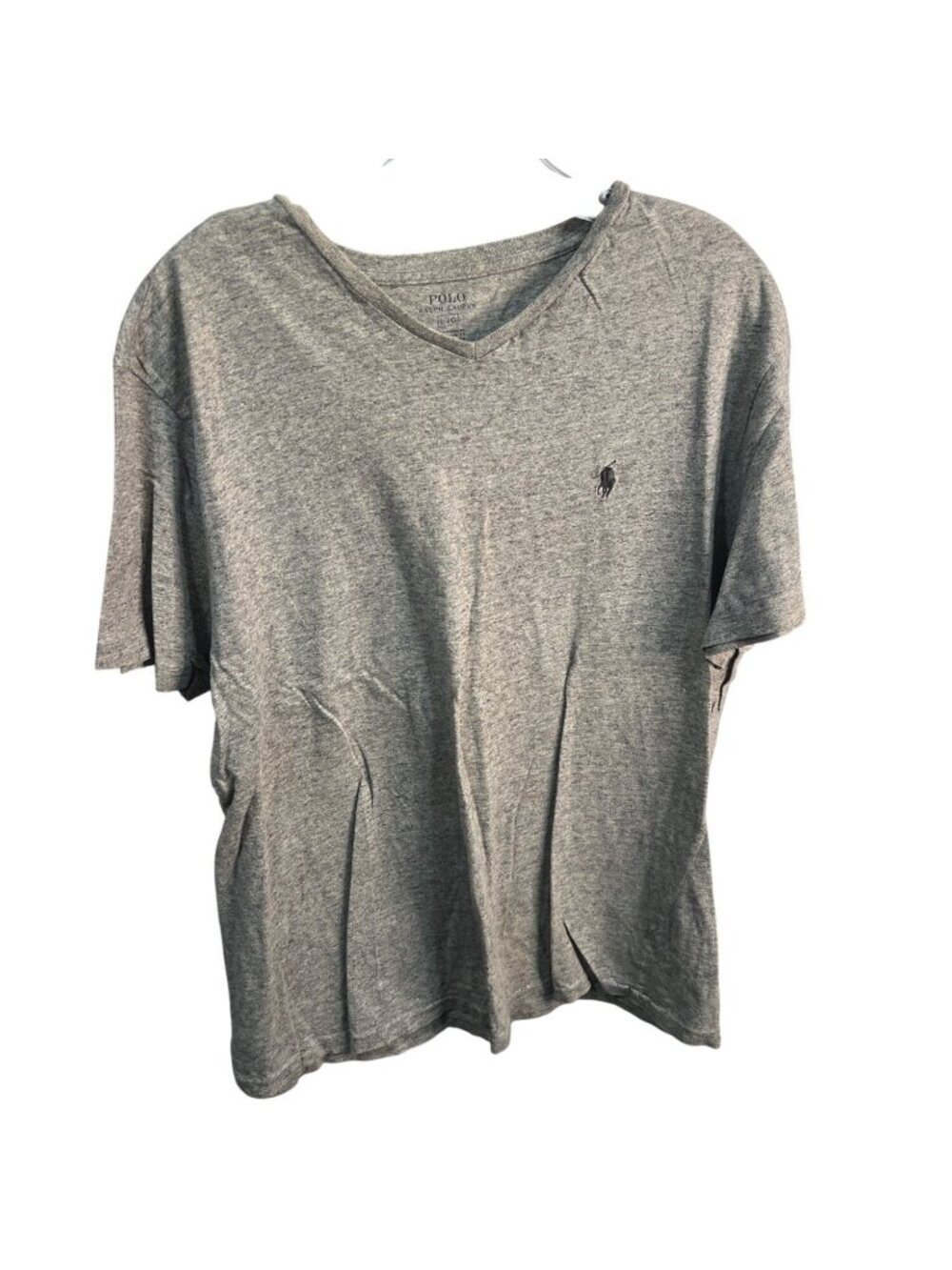 Polo Ralph Lauren Mens Heather Gray Cotton V-Neck T-Shirt L/G 99k